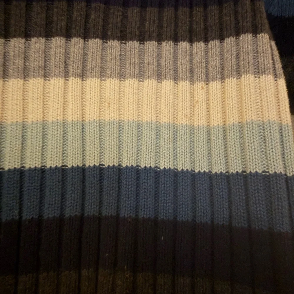 Tommy Hilfiger Blue and Gray Striped Sweater - Picture 6 of 6